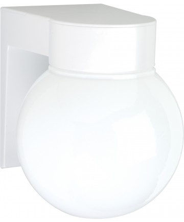 Nuvo Lighting SF77/531 1 Light 8" Utility Wall Mount With White Glass