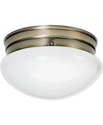 Nuvo Lighting SF77/924 2 Light 10" Flush Mount Medium White Mushroom