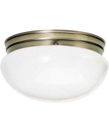 Nuvo Lighting SF77/988 2 Light 12" Flush Mount Large White Mushroom