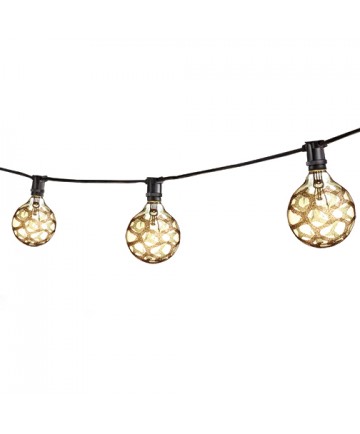 Bulbrite 810042 STRING15/E12/BLACK-G16MAR-KT Outdoor Mini String Light w/Incandescent G16 ...