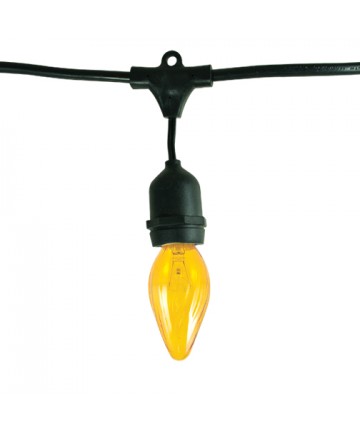 Bulbrite 860218 | Outdoor String Light w/Amber Fiesta Bulbs, 48-Feet