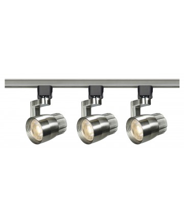 Nuvo Lighting TK427 Nuvo Track Lighting Kit 3-Light LED Angle Arm Brushed Nickel 4 Feet