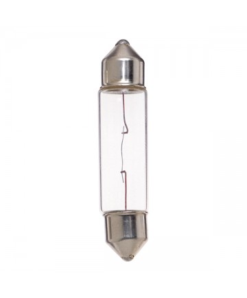 Satco VG040 Satco 5 Watt 12 Volt T3-1/4 SV8.5/8 Base Clear Festoon 11mm x 41mm Miniature Automotive Lamp