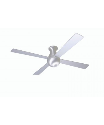 Modern Fan Company BAL-HUG-BA-52-WH-NL-002 Ball Hugger Brushed Aluminum Ceiling Fan