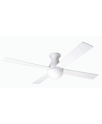 Modern Fan Company BAL-HUG-GW-42-AL-NL-002 Ball Hugger Gloss White Ceiling Fan