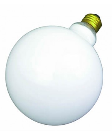 Satco S3003 Satco 100G40/W 100 Watt 120 Volt G40 Medium Base White Decorative Globe Incandescent Light Bulb