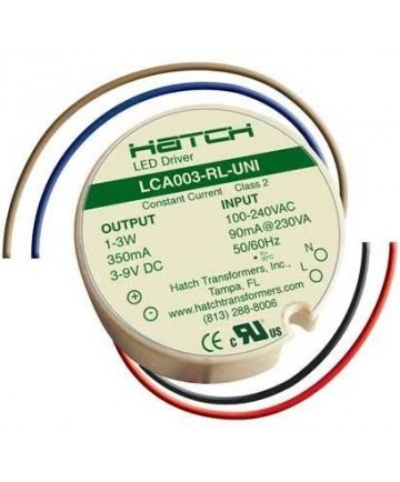 Hatch LCA003-RL-UNI 3 Watt Constant on LED Driver 90-264VAC Round