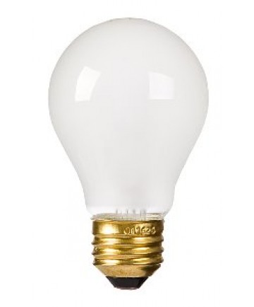 Satco S8511 Satco 60A19/FR/20M 60 Watt A19 120 Volt E26 Medium Brass Base Frost Supreme Super Life 20,000 Hour Incandescent Light Bulb