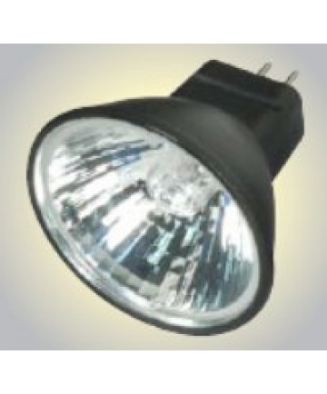 Satco S4173 Satco 20MR11/FTD/B/C 20 Watt 12 Volt MR11 GZ4 Base Dimmable Black Coated Reflector Narrow Flood 30 Degree Halogen MR Lamp