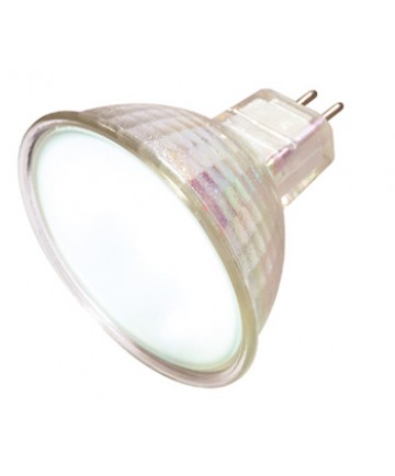 Satco S4122 Satco 50MR16/FL/FROST/C (EXN/C) 50 Watt 12 Volt MR16 GX5.3 Base Frosted Lensed Flood Halogen Lamp