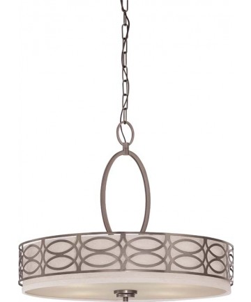 Nuvo Lighting 60/4726 Harlow 4 Light Pendant with Khaki Fabric Shade