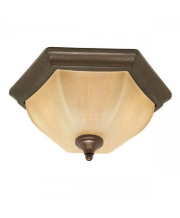 Nuvo Lighting 60/056 Normandy 2 Light 16 inch Flush Mount with Champagne Linen Washed Glass