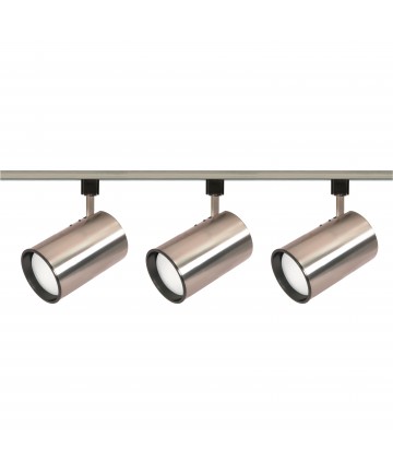 Nuvo Lighting TK341 3 Light R30 Straight Cylinder Track Lighting Kit Brushed Nickel