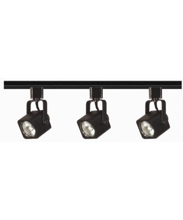 Nuvo Lighting TK346 Nuvo 3-Light Black MR16 Square Track Lighting Kit