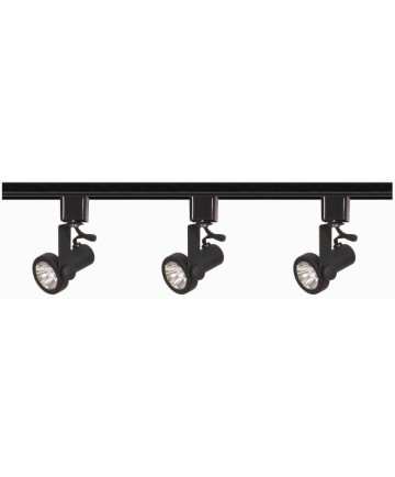 Nuvo TK352 Nuvo 3-Lights MR16 Gimbal Ring Track Lighting Kit Black Line Voltage