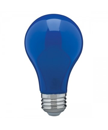 Satco S14985 8 Watt A19 LED Bulb Ceramic Blue Medium Base