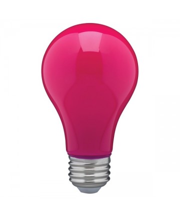 Satco S14989 8 Watt A19 LED Ceramic Pink Medium 120 volts