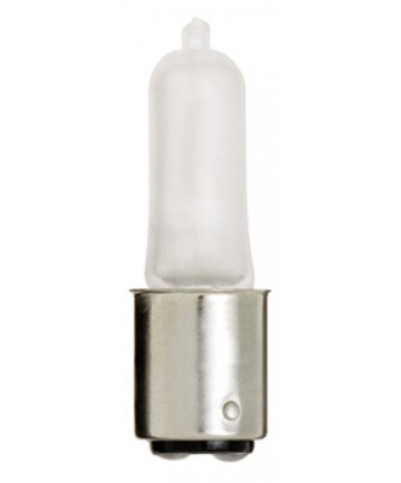 Satco S1919 Satco 75Q/F/DC 75 Watt 120 Volt T4 Double Contact Bayonet Base JD Frost Halogen Light Bulb