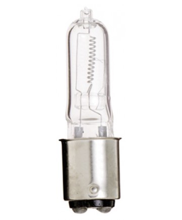 Satco S3122 Satco 150Q/CL/DC 150 Watt 120 Volt T4.5 Double Contact Bayonet Base Clear Quartz JD Light Bulb