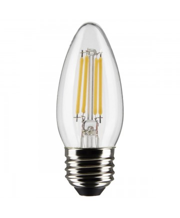 Satco|Nuvo S21290 | Satco B11 LED Bulb 5.5 Watt 2700K 120 Volt Clear Medium Base E26