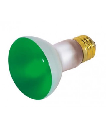 Satco S3201 Satco 50R20/G 50 Watt 130 Volt R20 Medium Base Green Reflector Flood Light Bulb