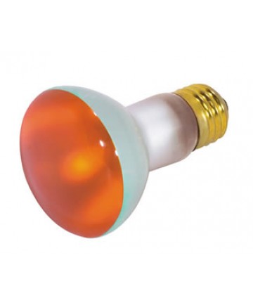 Satco S3203 Satco 50R20/A 50 Watt 130 Volt R20 Medium Base Amber Reflector Flood Light Bulb