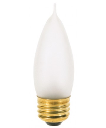 Satco A3668 Satco 40CA10/F 40 Watt 130 Volt CA10 Medium Base Frosted Decorative Allura Light Bulb