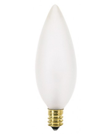 Satco S3287 Satco 60B10/F 60 Watt 120 Volt B10 Candelabara Base Frosted