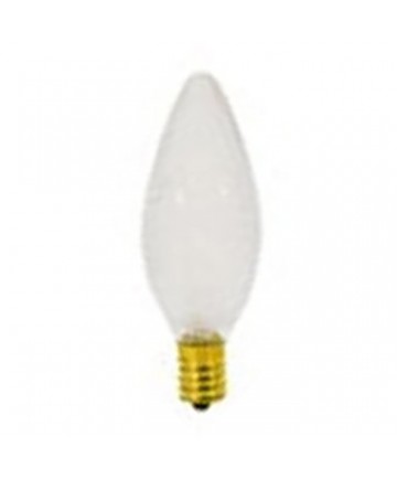 Satco S3381 Satco 40B9.5/F 40 Watt 120 Volt B9.5 E14 European Base Frost Torpedo Tip Decorative Light Bulb 