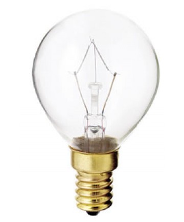 Satco S4707 Satco 40G14 40 Watt 130 Volt G14 E14 Euro Base Clear Globe Decorative Light Bulb