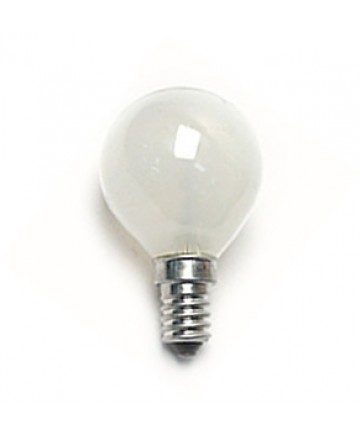 Satco S3398 Satco 40G14/W 40 Watt 130 Volt G14 E14 Euro Base White Globe Decorative Light Bulb