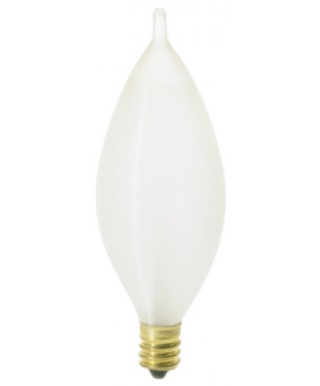 Satco S2703 Satco 25C11 25 Watt 120 Volt C11 Candelabra Base Satin Escent Incandescent Carded Light Bulb