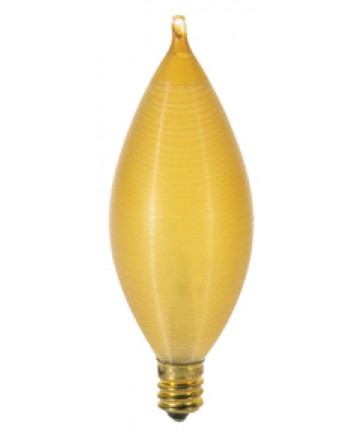 Satco S2706 Satco 25C11/A 25 Watt 120 Volt C11 Candelabra Base Amber Escent Incandescent Carded Light Bulb