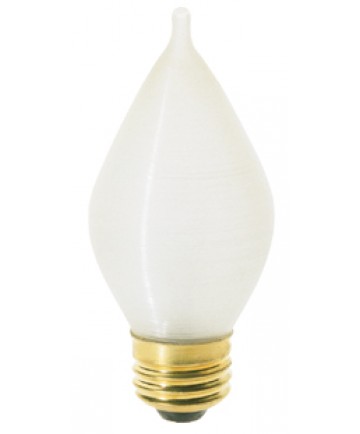 Satco S2714 40C15 40 Watt 120 Volt C15 Medium Base White Escent Carded Light Bulb