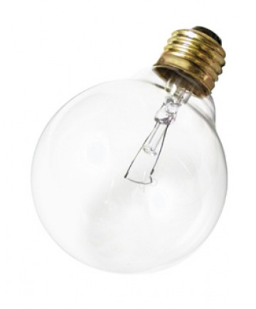Satco S4048 Satco 40G25/3PK 40 Watt 120 Volt G25 Medium Base Clear Decorative Globe Incandescent Light Bulb
