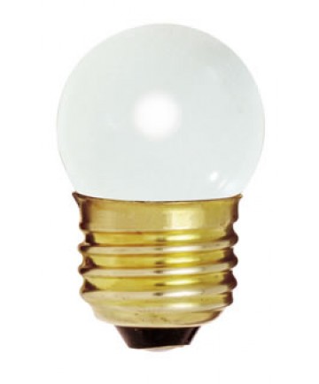 Satco S3795 Satco 7-1/2S11/W 7.5 Watt 120 Volt S11 Medium Base Glossy White Incandescent Carded Light Bulb