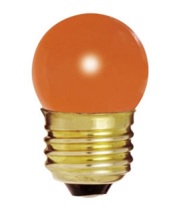Satco S3610 Satco 7-1/2S11/O 7.5 Watt 120 Volt S11 Medium Base Ceramic Orange Incandescent Light Bulb