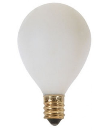 Satco S3750 Satco 15G12/W 15 Watt 120 Volt G12.5 Pear Shape Candelabra Base White Incandescent Light Bulb