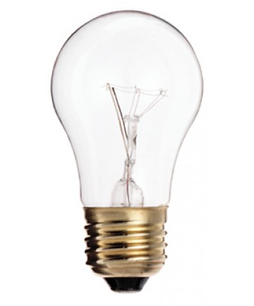 Satco S3720 Satco 40A15 40 Watt 130 Volt A15 Medium Base Clear Appliance Carded Light Bulb