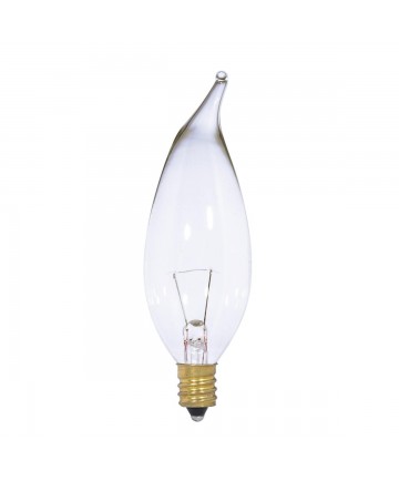 Satco|Nuvo S3866 | Satco CA10 Bulb 7 Watt 12 Volt Clear Candelabra Base Turn Tip