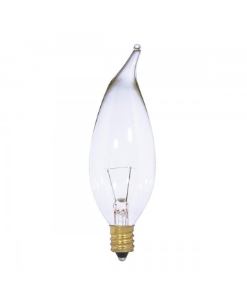 Satco|Nuvo S3866 | Satco CA10 Bulb 7 Watt 12 Volt Clear Candelabra Base Turn Tip