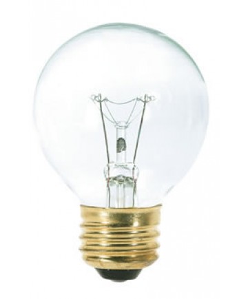 Satco S3888 Satco 40G18.5 40 Watt 120 Volt G18.5 Medium Base Clear Globe Decorative Light Bulb