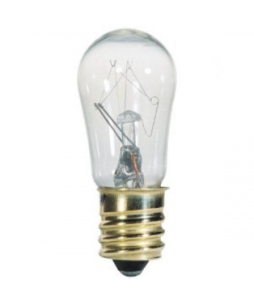 Satco S4571 Satco 6S6/48V 6 Watt S-6 48 Volt E12 Candelabra Base Clear 1500 Hour Incandescent Light Bulb