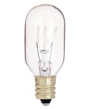 Satco S4718 Satco 15T7/C 15 Watt 130 Volt T7 Candelabra Base Clear Incandescent Carded Light Bulb