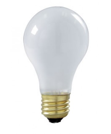 Satco S3929 Satco 100A19/RS/TF 100 Watt 130 Volt A19 Medium Base Frosted Rough Service Shatter Proof Incandescent Light Bulb