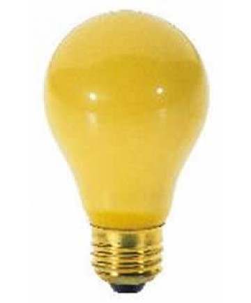 Satco S3859 Satco 40A/Y 40 Watt 130 Volt A19 Medium Base Yellow Bug Light Bulb