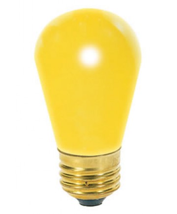 Satco S3960 Satco 11S14/Y 11 Watt 130 Volt S14 Medium Base Ceramic Yellow Incandescent Light Bulb