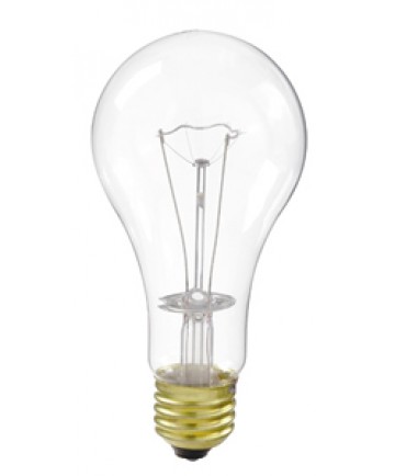 Satco S2998 Satco 116A21/TS/8M 116 Watt A-21 120 Volt E26 Medium Base Clear Long Life 8000 Hour Incandescent Light Bulb