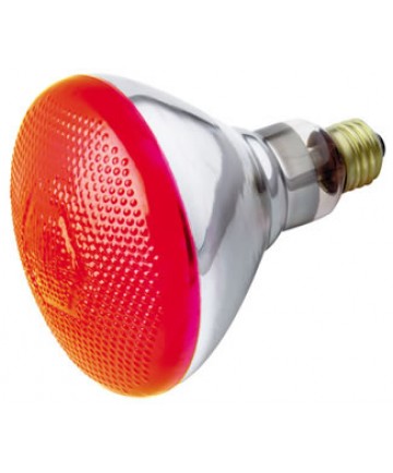 Satco S4424 100BR38/R Satco 100 Watt 120 Volt BR38 Medium Red Weatherproof Reflector Flood