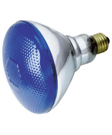 Satco S4428 100BR38/B Satco 100 Watt 120 Volt BR38 Medium Blue Weatherproof Reflector Flood